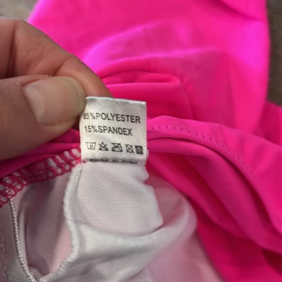 Shein Plus Pink Double Adjustable Strap Hanky Hem Flowy Tankini Top 3XL - Picture 11 of 12